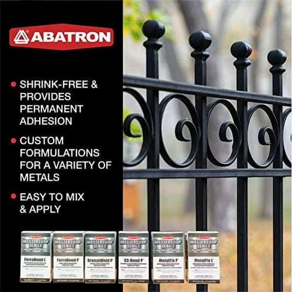 ABATRON SS-Bond P - 2 Part Stainless Steel-Filled Epoxy - Structural Adhesive - Metal Filler - Metal Epoxy for Stainless Steel Repairs - 1 Pound Kit - Gray