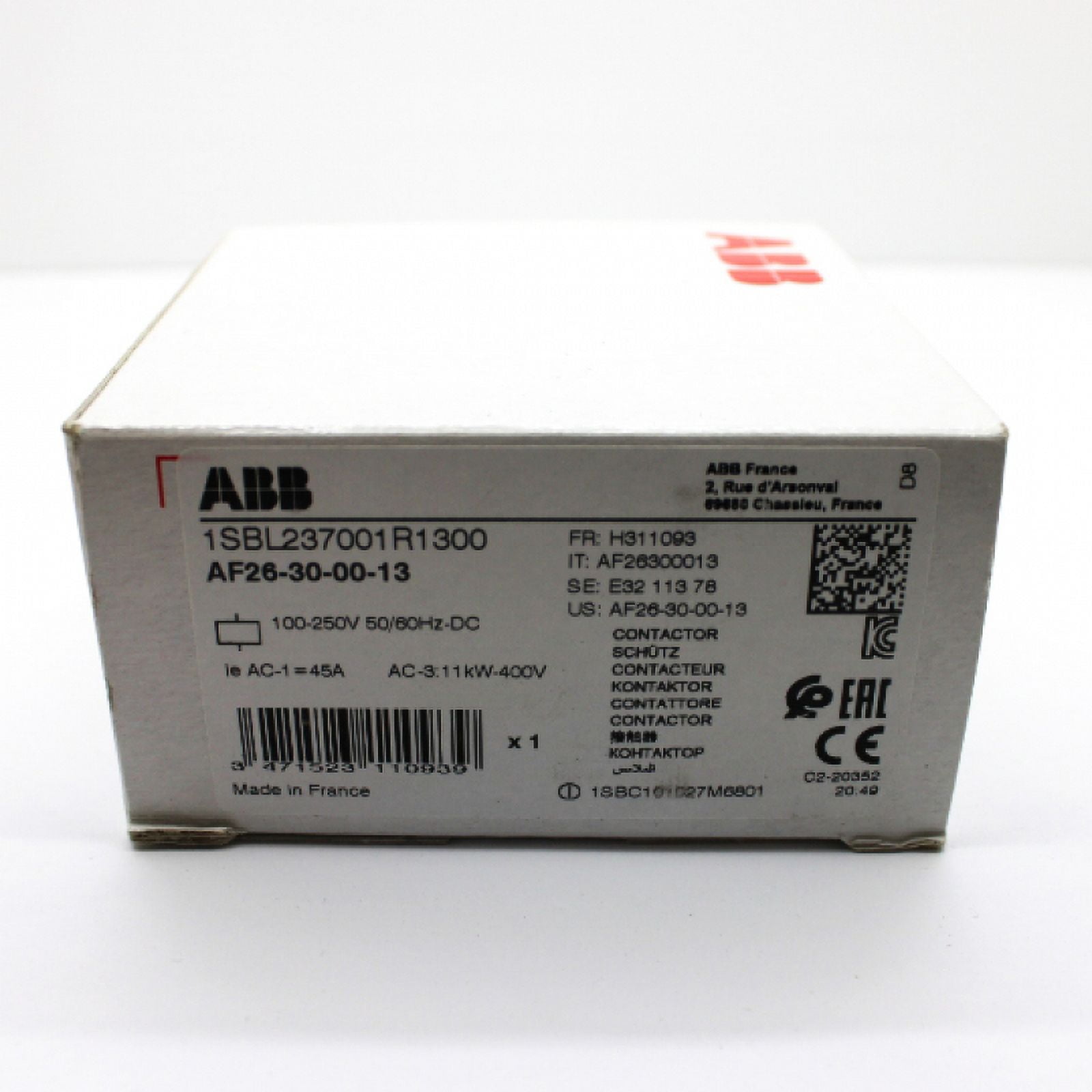 ABB 26A 100-250VDC 3-Pole Non-Reversing Contactor AF26-30-00-13 ...