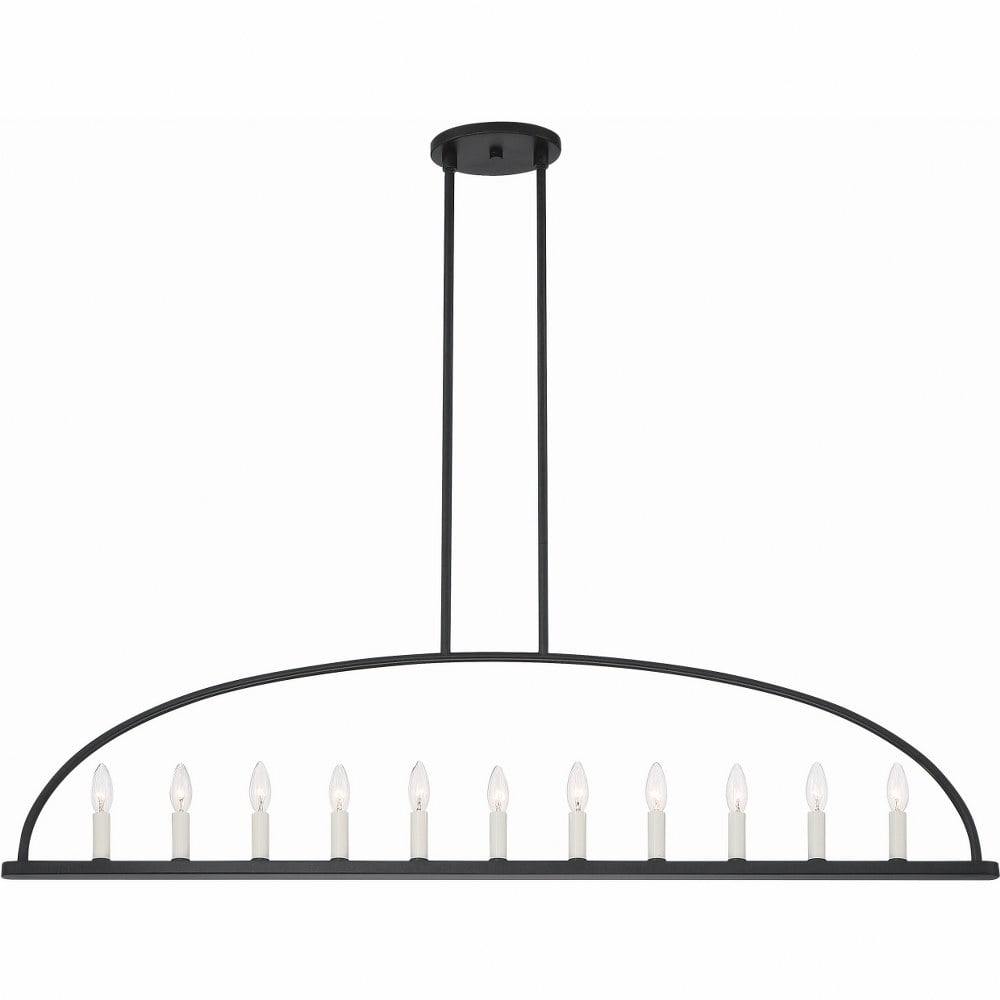 Abbott Black 11-Light Steel Candle Chandelier