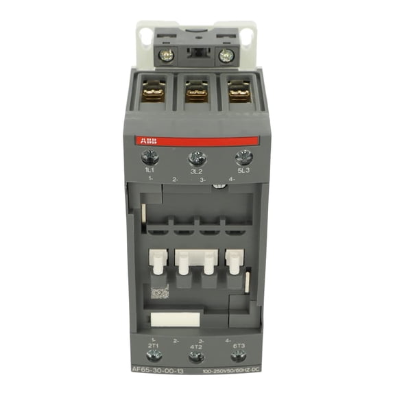 ABB AF09Z-30-10-21 3-Pole Contactor, 100250V AC/DC Coil, Industrial Electromechanical Controller