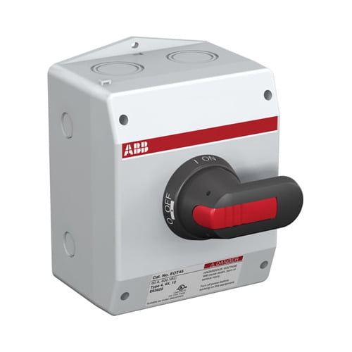ABB EOT45U3P4P, DISCONNECT ENCLOSED NONFUSED SWITCH; PLASTIC; 3P; 60A