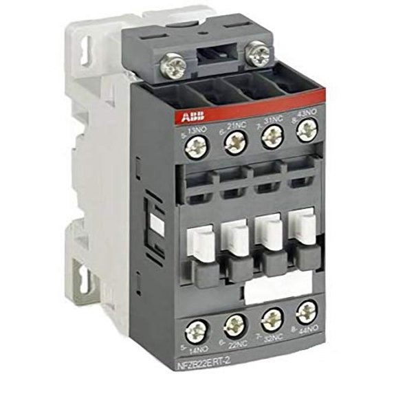 ABB, NFZB22ERT-23, Ctrl Rlay,2No-2Nc, Coil 100-25