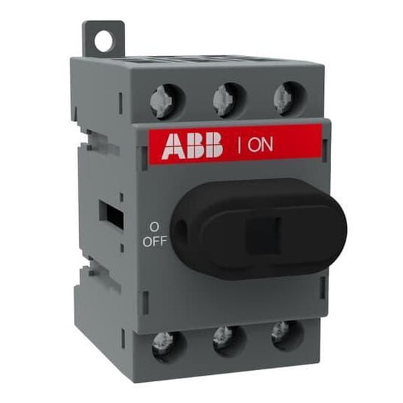 ABB OT40F3, Non-Fusible Disconnect Switch; 3 Pole; 40A; DIN Rail/Panel Mount