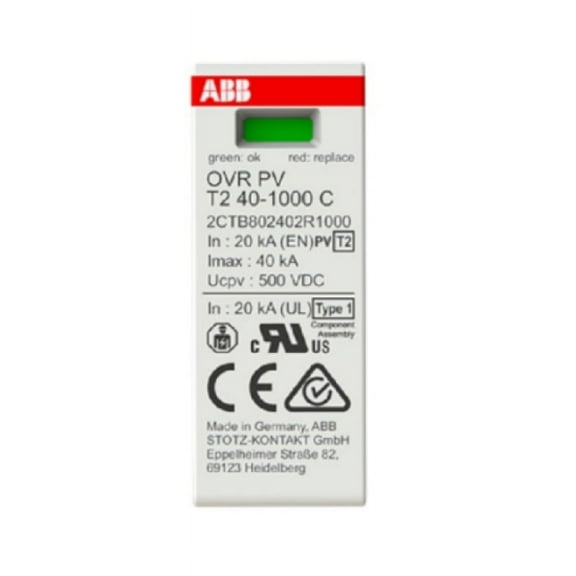 ABB Surge Protective Device OVR PV T2 40-1000 C 2CTB802402R1000