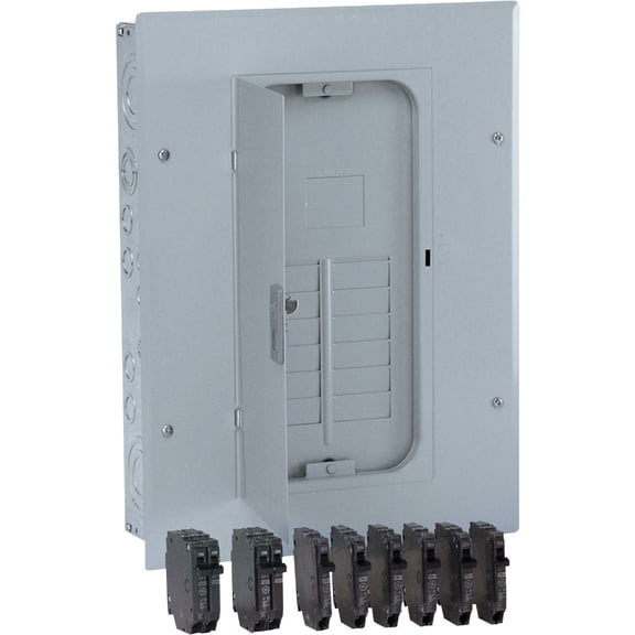 ABB TLM1212CCUPL8 Indoor Load Center Kit 125A Main Lug Breaker Panel 1P3W 120/240 VAC 65 KAIC 8 Breakers Included Factory Installed Main UL Listed and ANSI Certified