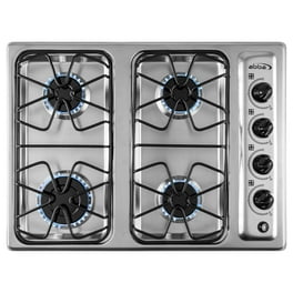 Wobythan Double Burner Gas Stove Stainless Steel Desktop Gas Furnace Cooker  Household Kitchen Cooktop