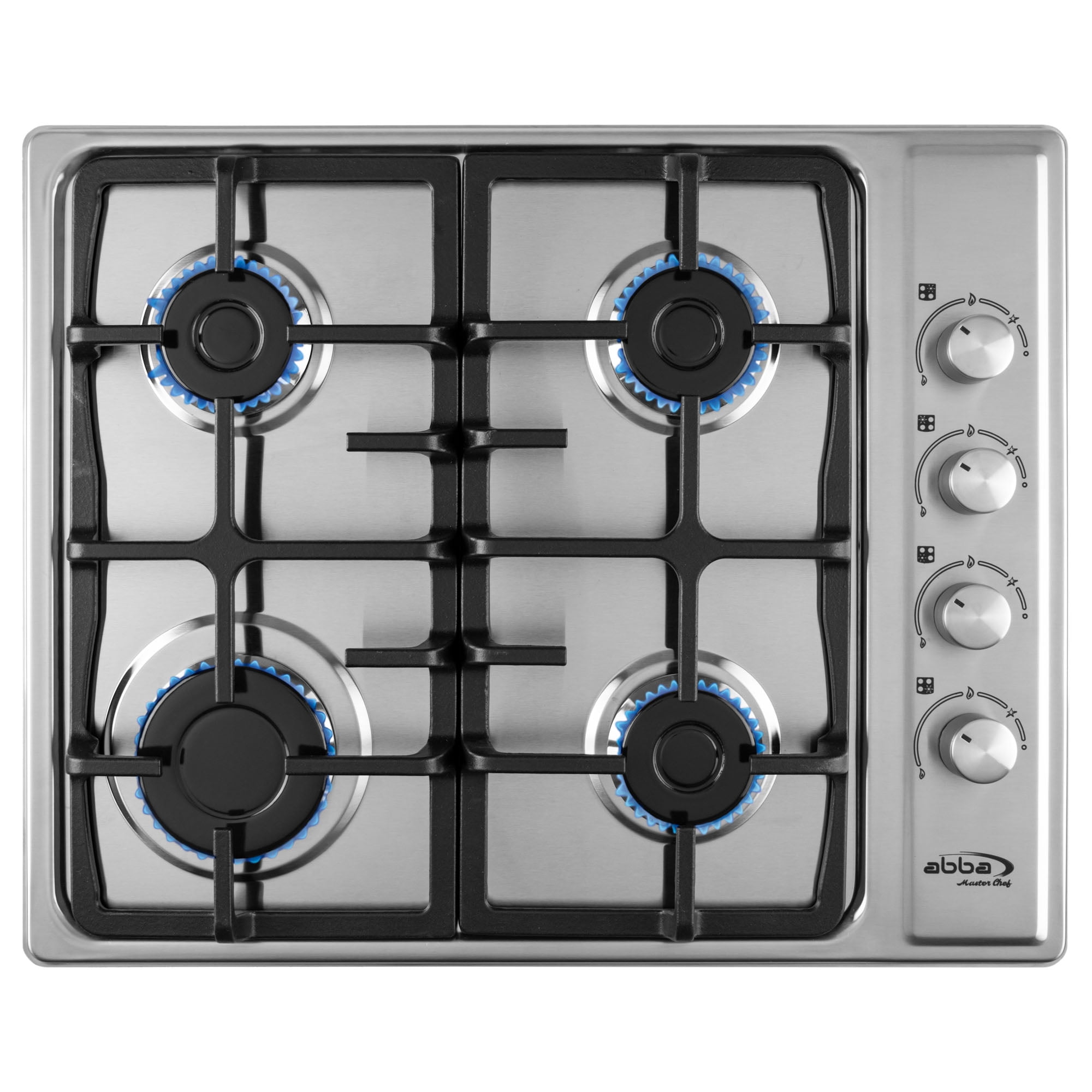ABBA APPLIANCES 24 In Stainless Steel Gas Cooktop - Cast Iron Grates by