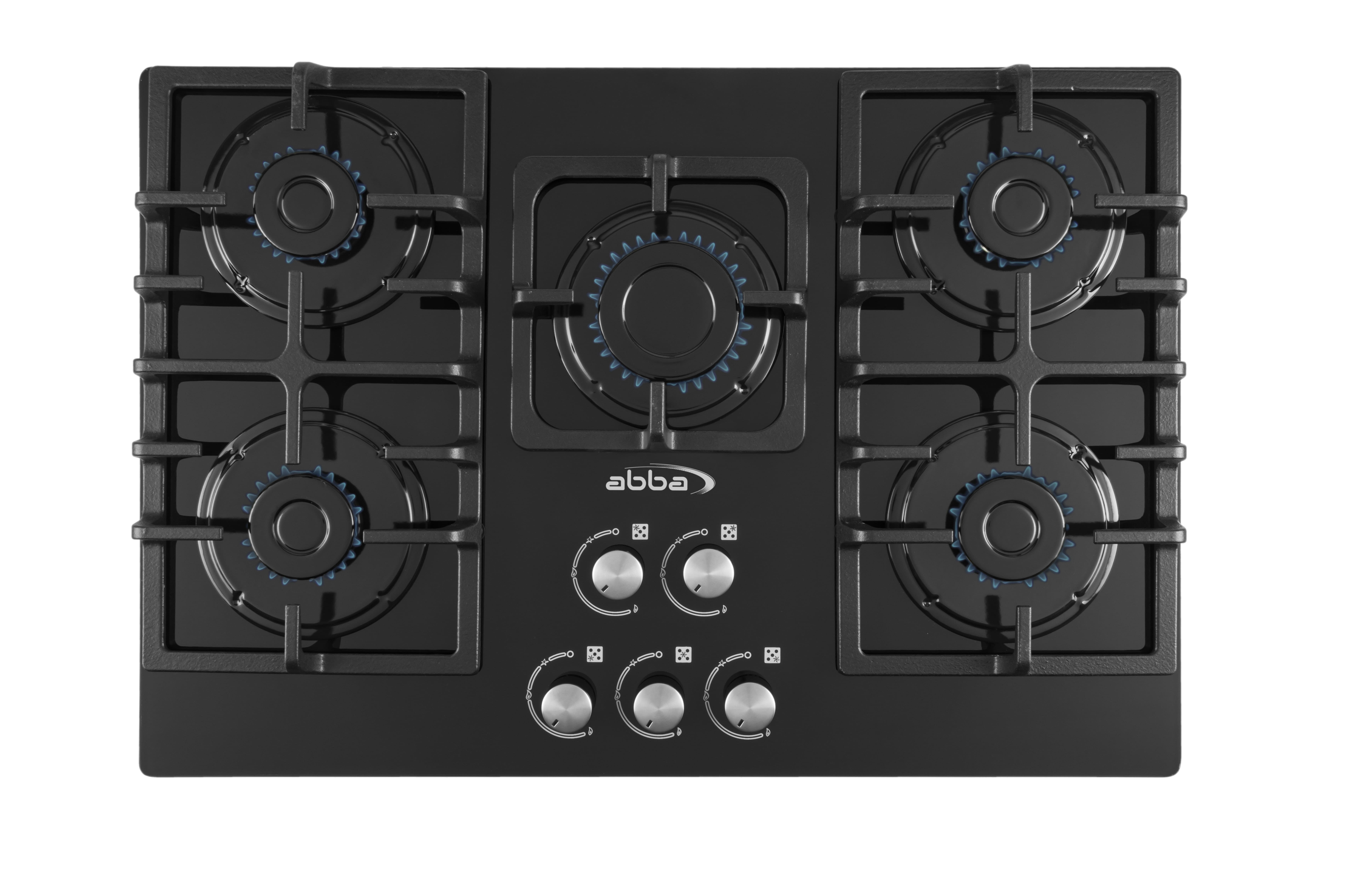 ABBA - 30" Gas-on-Glass Cooktop with 5 Burners and Double Grates