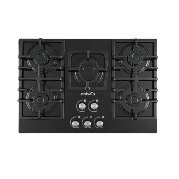 ABBA - 30" Gas-on-Glass Cooktop with 5 Burners and Double Grates