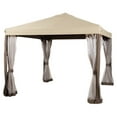 thumbnail image 1 of ABBA Patio 10x10 Gazebo Replacement Canopy - RipLock 500 Top Cover - Beige, 1 of 7