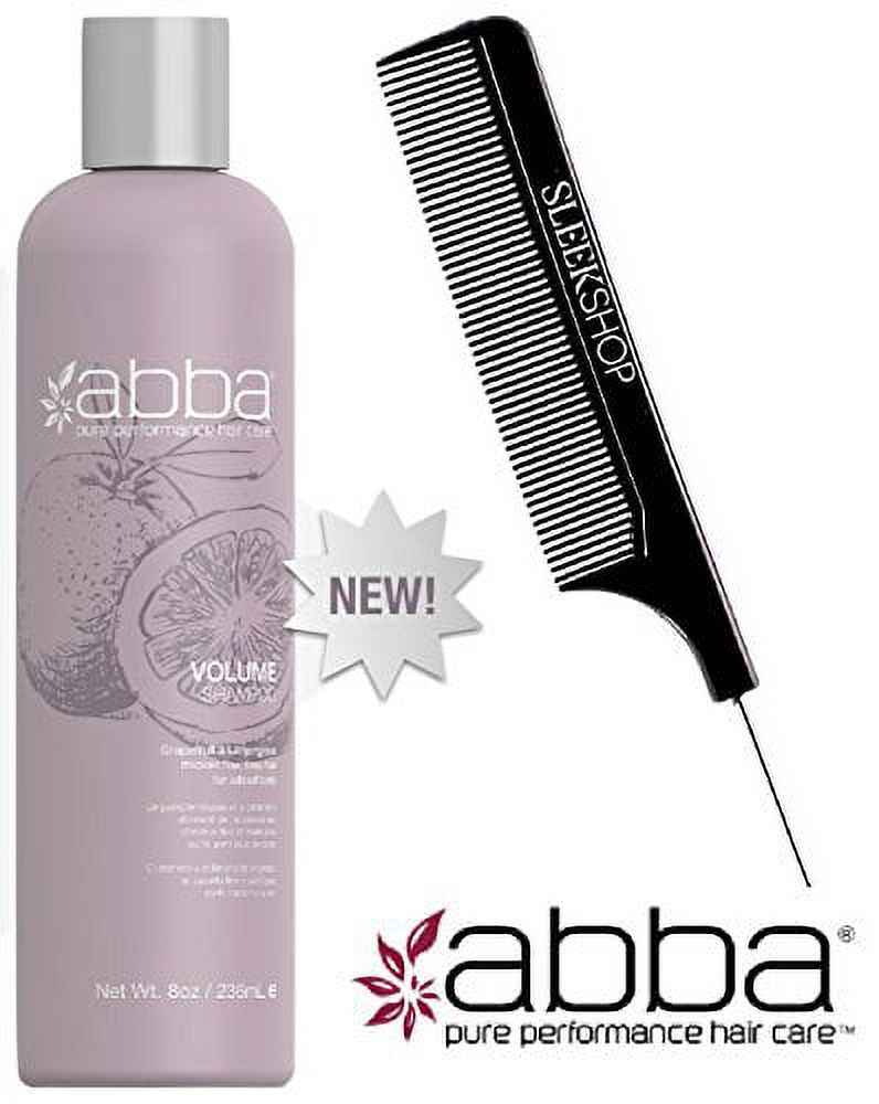 ABBA VOLUME Shampoo Thicken Fine Limp Hair for Added Body (w/ Comb) 8