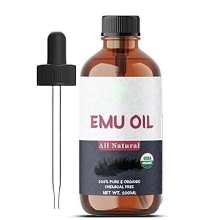 ABBASI & CO 100ml Pure Emu Oil | Cold Pressed Natural Oil for Skin and Hair Care | Lightweight and Unscented