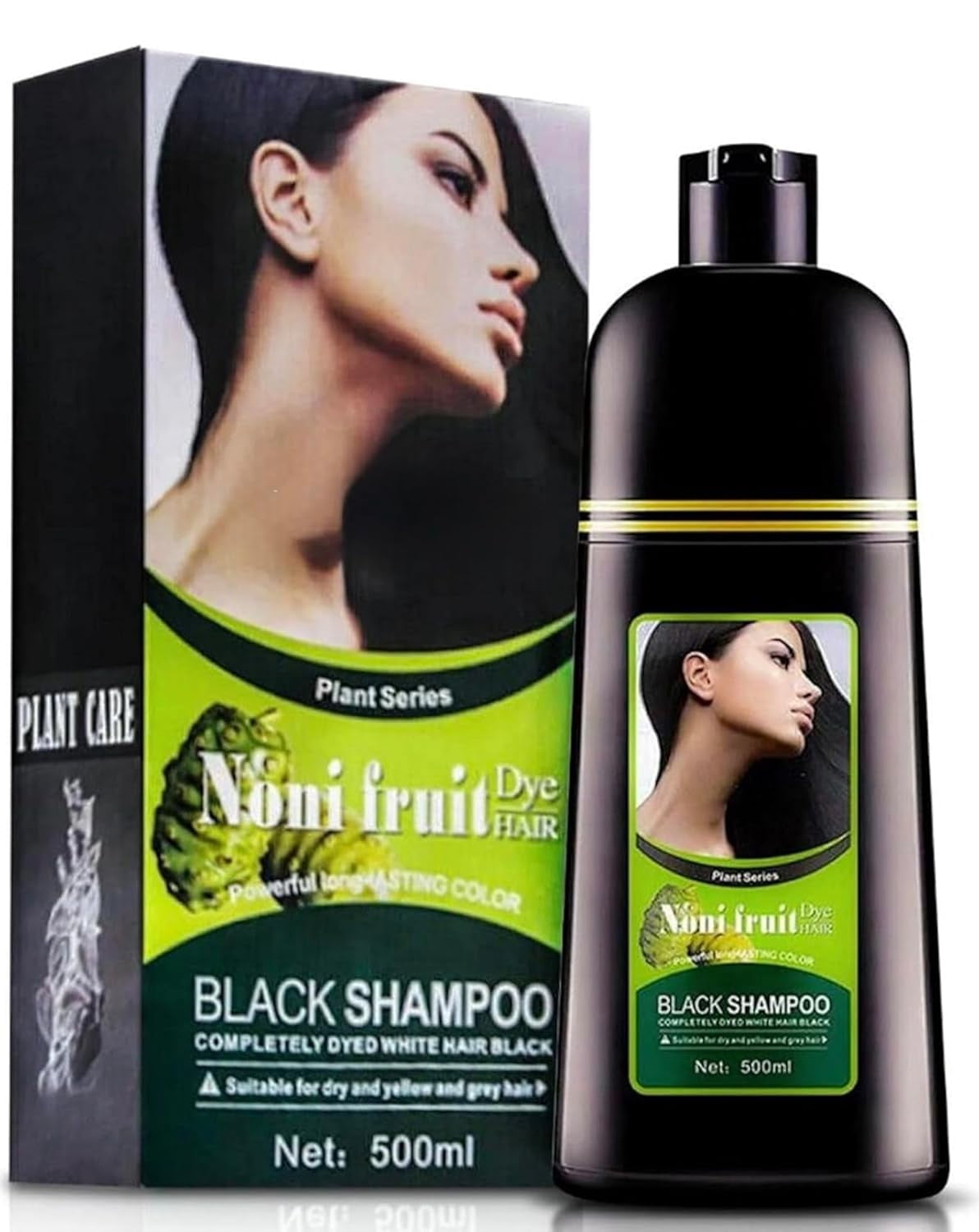 ABBASI & CO NONI Black Hair Dye Shampoo – Instant Color with 100
