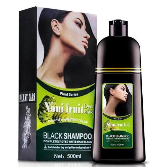 ABBASI & CO NONI Black Hair Dye Shampoo  Instant Color with 100% Gray Coverage for Men & Women  Natural Herbal Formula  Easy To Use  Champ para Cana (500ml)