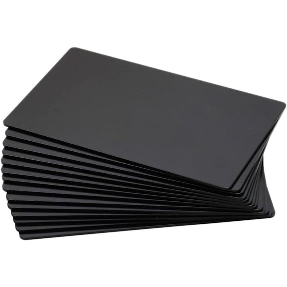 ABBECIAO 0.04" Thick Blank Aluminum Business Cards Anodized Metal Blank Wallet Insert Card Gifts for Laser Engraving 86 * 54mm 15 Pack