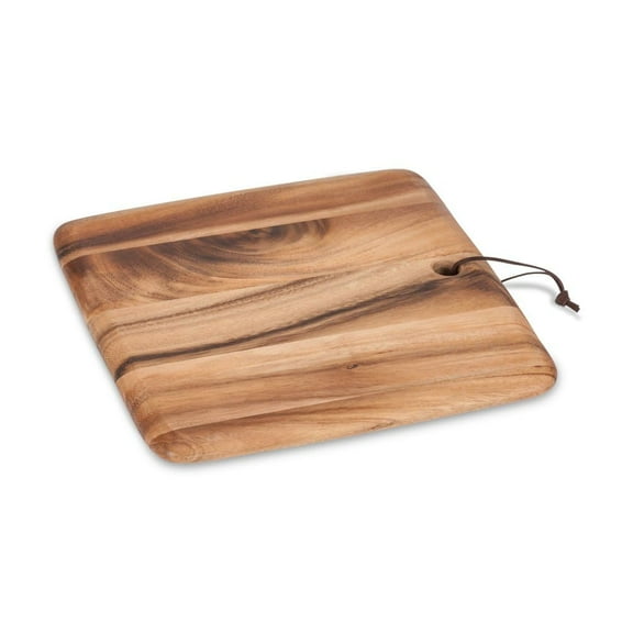 ABBOTT COLLECTION WOOD SQUARE SERVING/CUTTING BOARD WITH STRAP