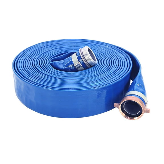 ABBOTT RUBBER 1147-2000-50 Pump Discharge Hose, 2 in x 50 ft, Threaded Male x Female Coupling, 65 psi, PVC