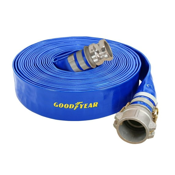 ABBOTT RUBBER 1148-2000-50-CE Water Discharge Hose, 50 ft L, Female x Male, PVC, Blue