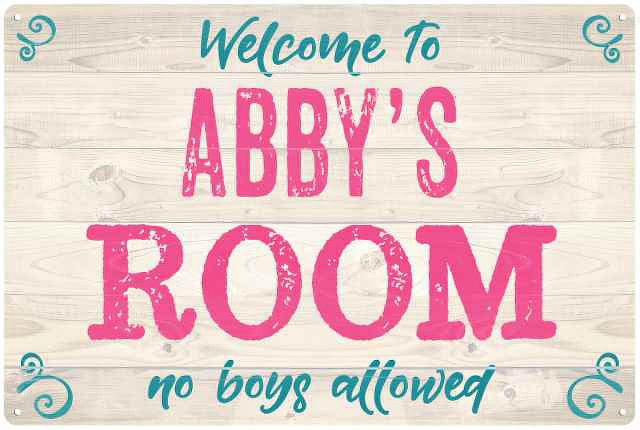 ABBY'S Room Kids Bedroom Sign 8x12 Metal Sign 208120089450 - Walmart.com