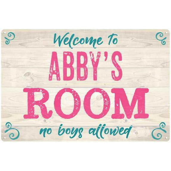 ABBY'S Room Kids Bedroom Sign 8x12 Metal Sign 208120089450
