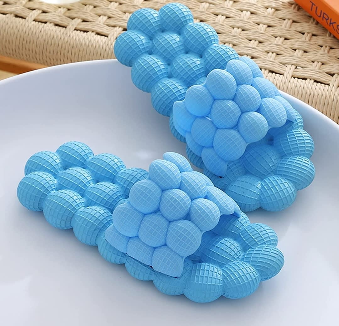 Blue Bubble Slippers