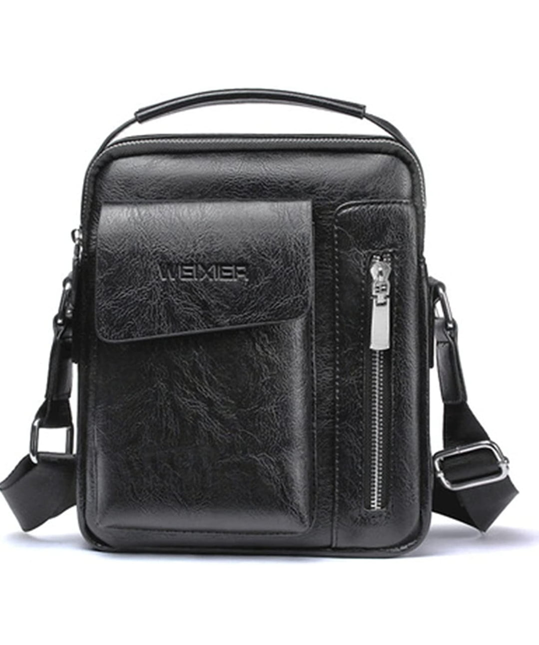 ABBYSQURE Man Purse Crossbody Leather, Mens Shoulder Bag Leather