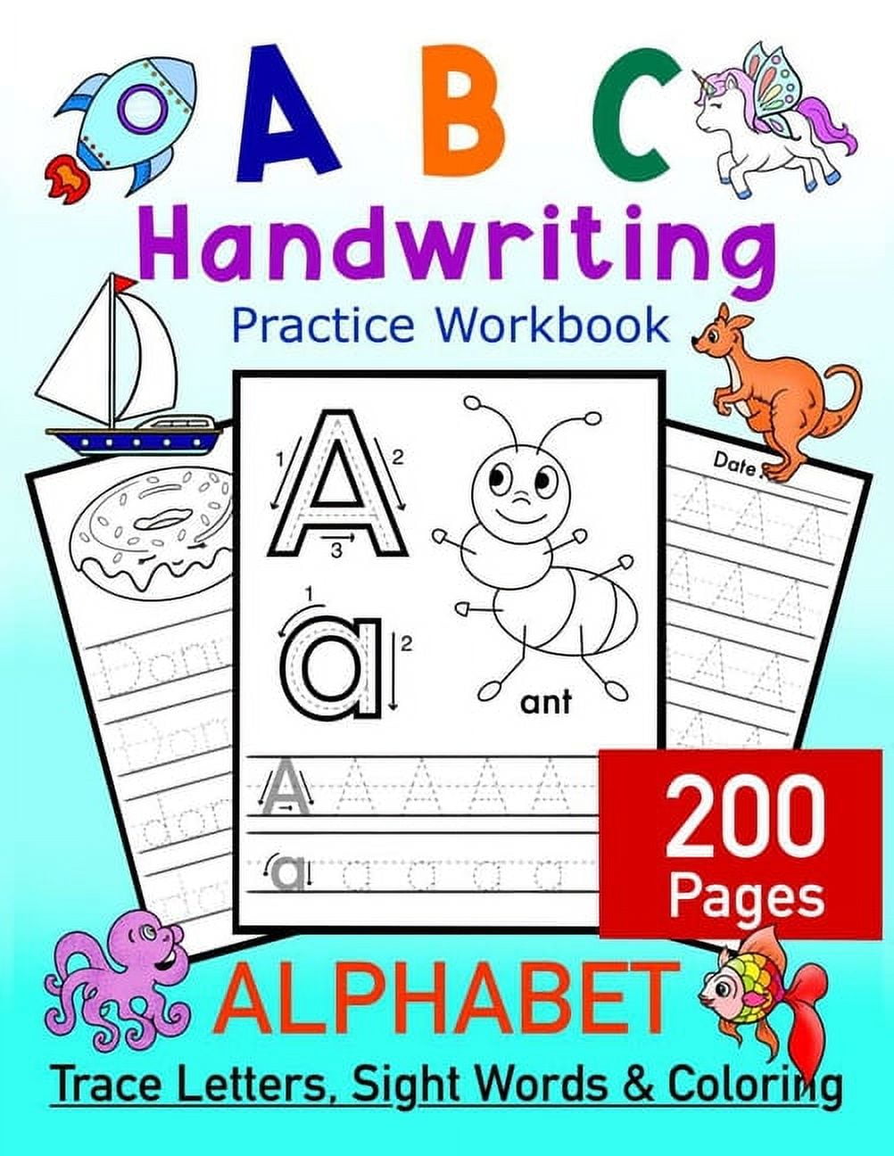 ABC 123 Workbook for Toddlers and Preschoolers ABC Handwriting