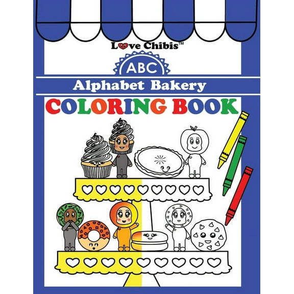 Love Chibis ABC Alphabet Bakery Coloring Book, (Paperback)