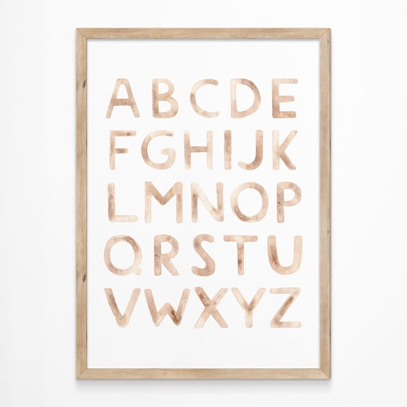 ABC Alphabet Classroom Wall Art Print, Unframed Paper Poster 8x10in