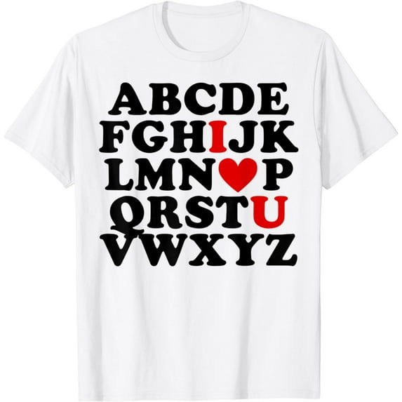 ABC Alphabet I Love You English Teacher Valentines Day T-Shirt
