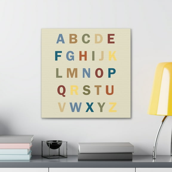 ABC Alphabet Sign on Canvas