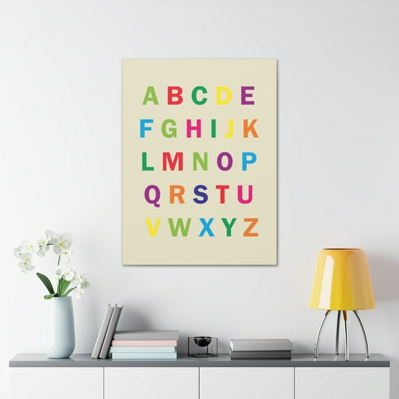 ABC Alphabet Sign on Canvas