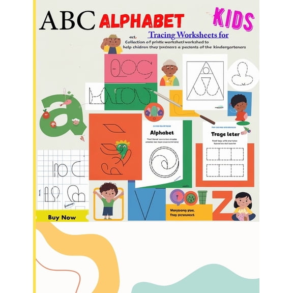 ABC Alphabet Tracing Worksheets for Kids, (Paperback)