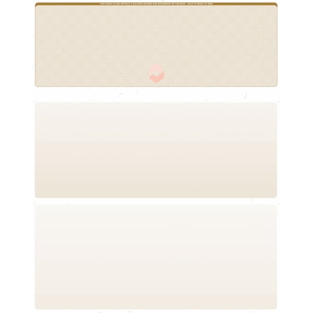 ABC Blank Check Stock (Linen) - Check on Top Gold Blank Checks for Laser & Inkjet Printers - Standard Letter Size Blank Check Paper Ideal for Personal & Business Checks - 1000 Sheets