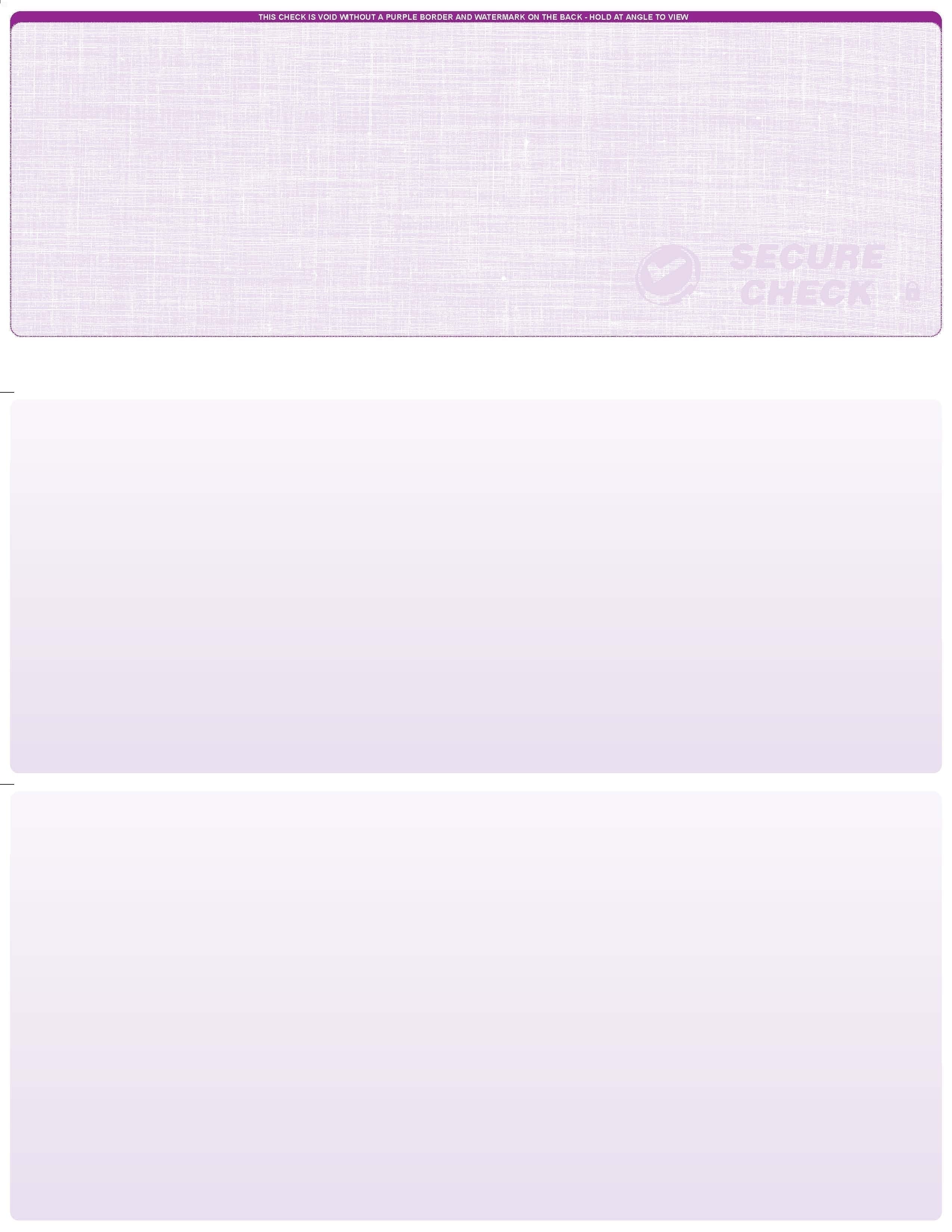 ABC Blank Check Paper – Top Format, Linen Purple, 500 Sheets, Letter Size – Laser & Inkjet Compatible