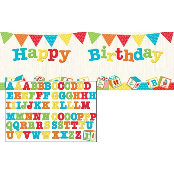 ABC Blocks Birthday Giant Party Banner, 1 pk