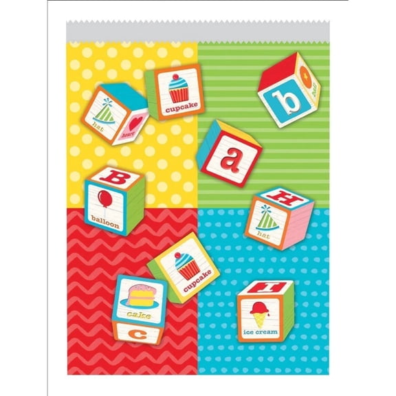 ABC Blocks Birthday Treat Bags, 10 pk