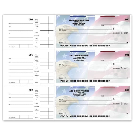 ABC Compact Size Checks, 3-on-a-page with side-tear vouchers (Forever ...