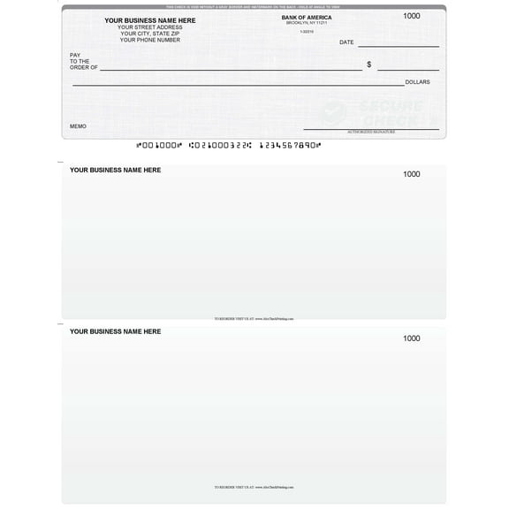 ABC Computer Checks  Top Format, Gray Linen, 250 Sheets, 1 Check per Sheet, 8.5 x 11, Compatible with QuickBooks and Laser Printers