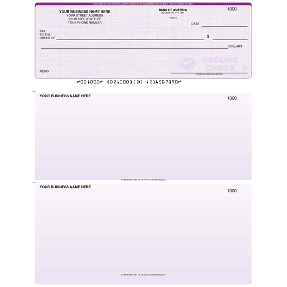 ABC Computer Checks, Standard Business Format, Top Check Style ...