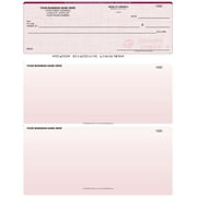 ABC Computer Checks, Standard Business Format, Top Check Style, Compatible with QuickBooks, Linen Red 250 Sheets
