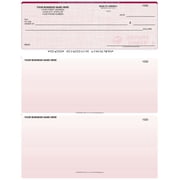 ABC Brand Computer Checks   Compatible with QuickBooks, Top Format, Red Linen, 100 Sheets, 8.5 x 11 in