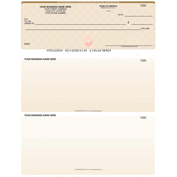 ABC Computer Checks Compatible w/QuickBooks, Check on Top, Chain Gold (500 Sheets)