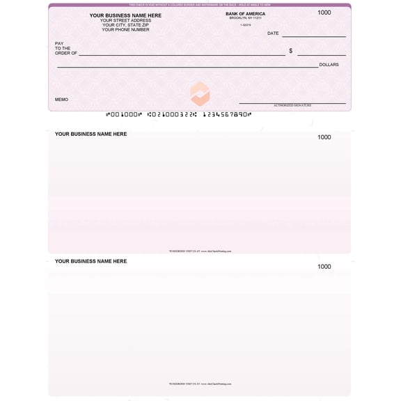 ABC Computer Checks – Top Format, Chain Purple, 500 Sheets, 1 Check per Sheet, 8.5 x 11, Compatible with QuickBooks and Laser Printers