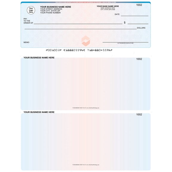 ABC Computer Voucher Checks Compatible w/QuickBooks Check on Top, Prismatic (100)