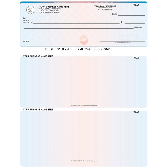 ABC Computer Voucher Checks Compatible w/QuickBooks Check on Top, Prismatic (250)