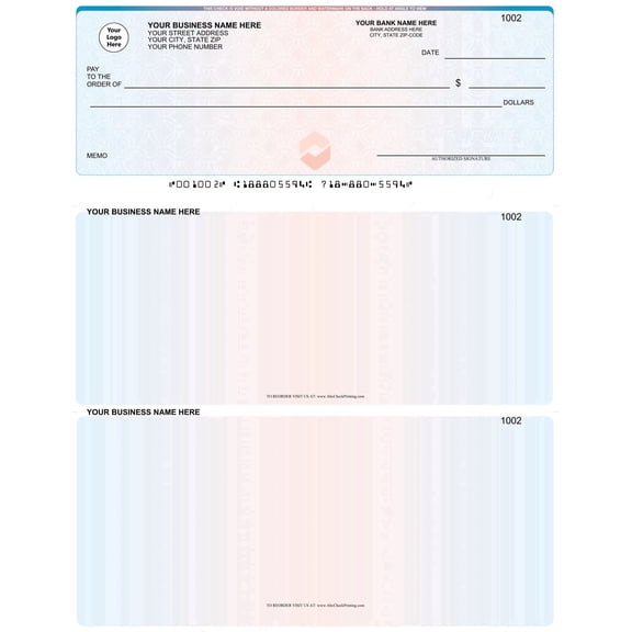 ABC Computer Voucher Checks Compatible w/QuickBooks Check on Top, Prismatic (500)