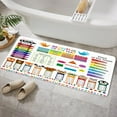 thumbnail image 1 of ABC Educational Bath Rugs for Bathroom, Multiplication Table Learning Kids Bathroom Rug Bath Mat Set Floor Mats Doormat, 17X29in, Bathroom Accessories,, 16X48in, 1 of 4