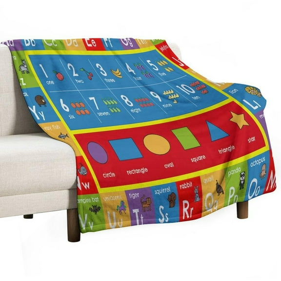 ABC Eduional Blanket for Bed Throw Blanket for Women, Men Super Soft Plush Blanket Throw, Print Blanket