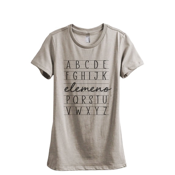 ABC Elemeno Women's Fashion Relaxed T-Shirt Tee Heather Tan Medium